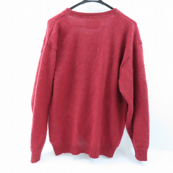 実際に弊社で買取させて頂いたWACKO MARIA/ワコマリア GUILTY PARTIES モヘア ウール カーディガン XL レッド系の画像 1枚目