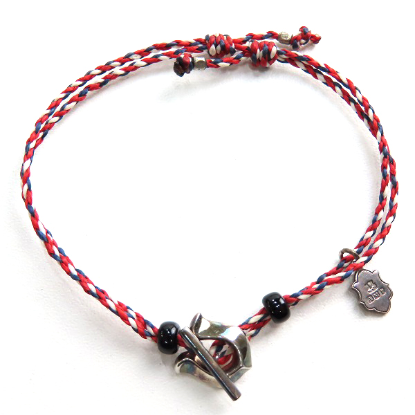 実際に弊社で買取させて頂いた(2)AMP JAPAN/アンプジャパン ホースシュー ブレスレット レッド/ネイビーの画像 1枚目