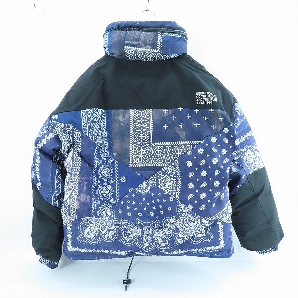 実際に弊社で買取させて頂いたNEIGHBORHOOD/ネイバーフッド 21AW BANDANA CHOPPED DOWN/E-JKT バンダナ ダウン ジャケット 212TSNH-JKM11/Lの画像 1枚目