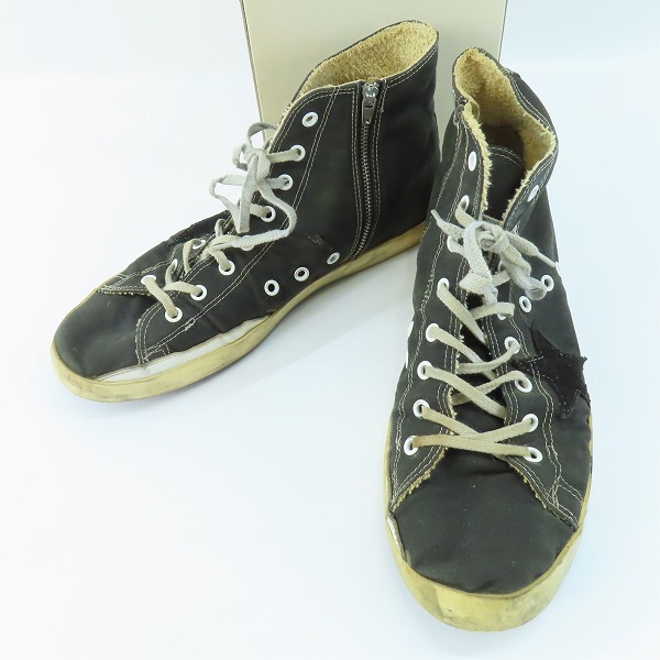 実際に弊社で買取させて頂いた【観賞用】GOLDEN GOOSE/ゴールデングース キャンバスハイカットスニーカー ブラック/43