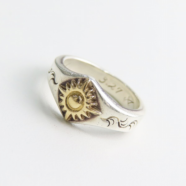 実際に弊社で買取させて頂いたRIZONA FREEDOM/アリゾナフリーダム K18太陽神 唐草堀り リング 22号