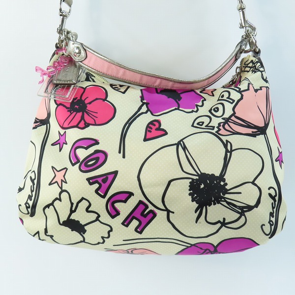 実際に弊社で買取させて頂いたCOACH/コーチ F16493 ポピー サテン ワンハンドル ワンショルダーバッグ の画像 1枚目