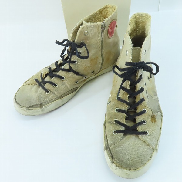 実際に弊社で買取させて頂いた【観賞用】GOLDEN GOOSE/ゴールデングース キャンバスハイカットスニーカー ベージュ/43