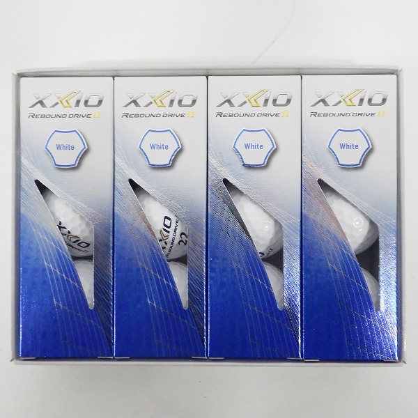 実際に弊社で買取させて頂いた【未使用】DUNLOP/ダンロップ XXIO/ゼクシオ REBOUND DRIVE Ⅱ White ゴルフボール ホワイト 1ダース