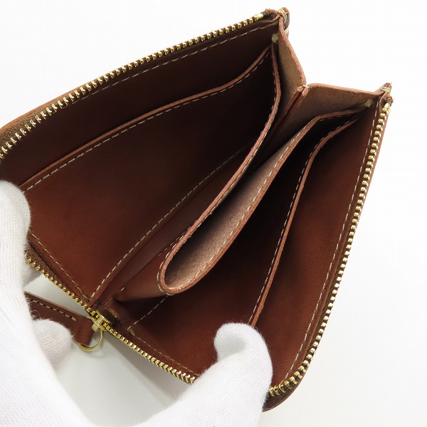 実際に弊社で買取させて頂いた土屋鞄製造所/ツチヤカバン L字ファスナー レザー ウォレット/コインケース/小銭入れ ブラウンの画像 3枚目