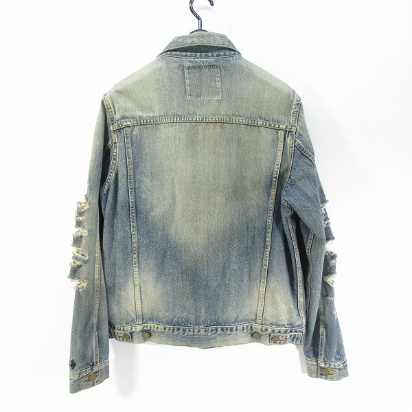 実際に弊社で買取させて頂いたSWAGGER/スワッガー ダメージ加工 デニムジャケット/Lの画像 1枚目