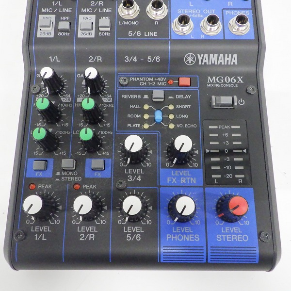 実際に弊社で買取させて頂いたYAMAHA/ヤマハ MG06X 6チャンネル ミキシングコンソール デジタルエフェクト内蔵 ミキサー【通電確認済】の画像 2枚目