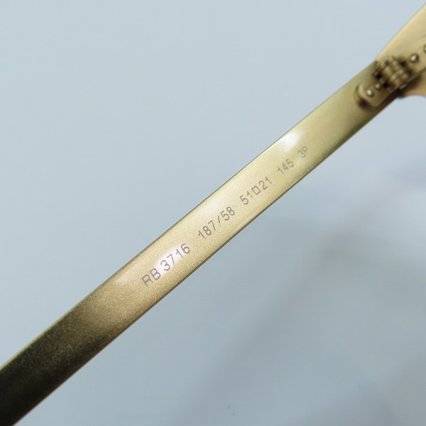 実際に弊社で買取させて頂いたRay-Ban/レイバン CLUBMASTER METAL/クラブマスター 偏光 サングラス/アイウェア RB3716 187/58の画像 5枚目