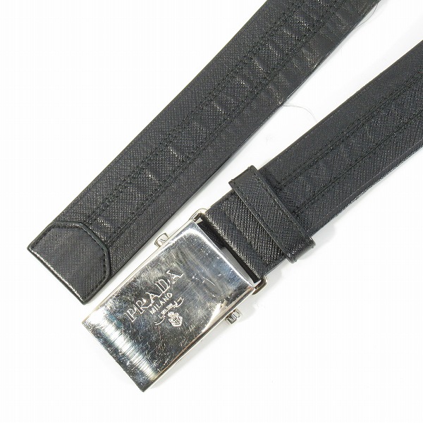 実際に弊社で買取させて頂いたPRADA/プラダ  ベルト/ロゴデザインバックルの画像 1枚目