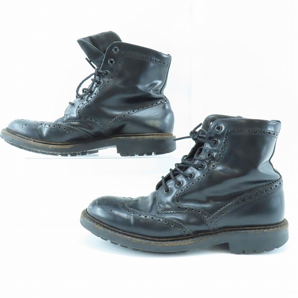 実際に弊社で買取させて頂いたPRADA/プラダ ウイングチップ ジップアップ レザーブーツ SG133/8の画像 3枚目