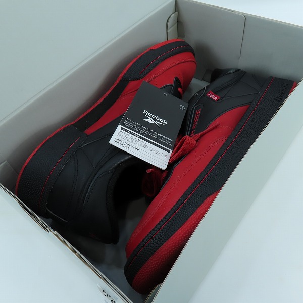 実際に弊社で買取させて頂いたRedspider Jr× Reebok CLUB C 85 /レッドスパイダージュニア×リーボック クラブシー85 スニーカー R00005/26.5の画像 7枚目