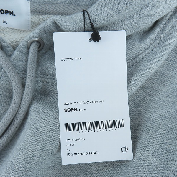 実際に弊社で買取させて頂いた(1)【未使用】SOPHNET./ソフネット DAZN with YOICHIRO UCHIDA SHINJI ONO/小野伸二 HOODIE SOPH-240108/XLの画像 6枚目