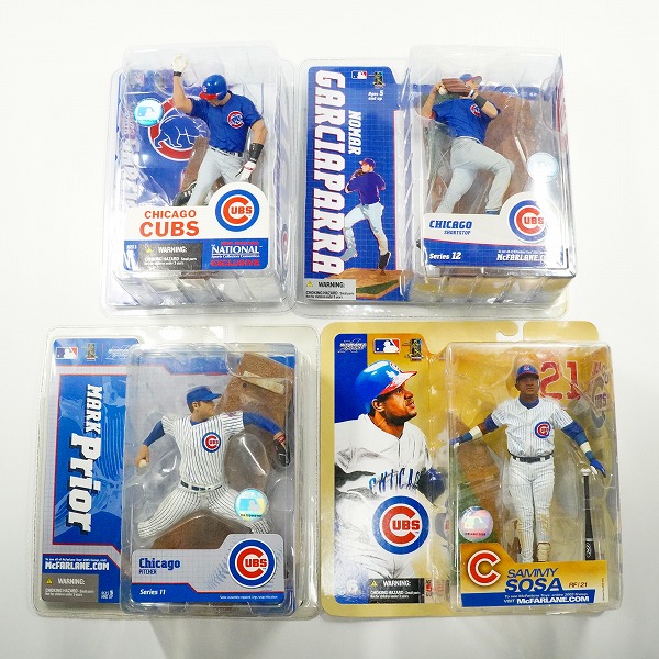 実際に弊社で買取させて頂いた【未開封】McFARLANE TOYS/マクファーレントイズ カブス ノマー・ガルシアパーラ/マーク・プライアー/サミーソーサ フィギュア