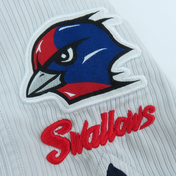 実際に弊社で買取させて頂いたMIZUNO pro×BEAMS/ミズノプロ×ビームス NPBマーク 東京ヤクルトスワローズ # 68 森岡 ユニフォームの画像 5枚目