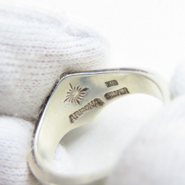 実際に弊社で買取させて頂いたRIZONA FREEDOM/アリゾナフリーダム K18太陽神 唐草堀り リング 22号の画像 6枚目