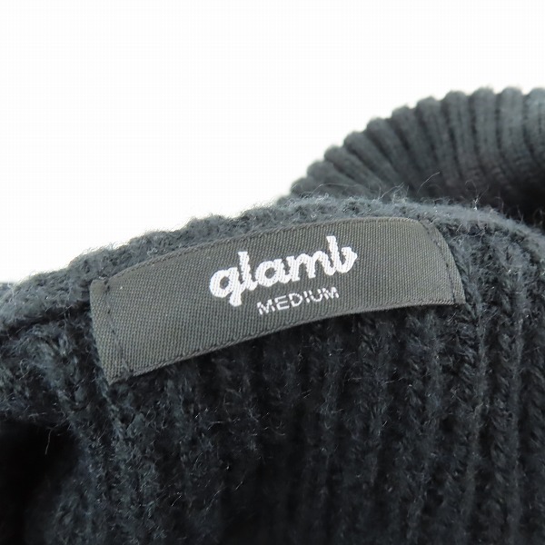 実際に弊社で買取させて頂いたglamb/グラム Spin Logo Drivers Knit/スピンロゴドライバーズニット GB0323/KNT14/Mの画像 2枚目