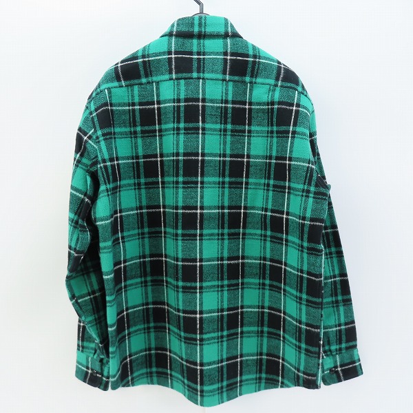 実際に弊社で買取させて頂いたCALEE/キャリー 長袖 チェックシャツ/ネルシャツ グリーン×ブラック /Mの画像 1枚目