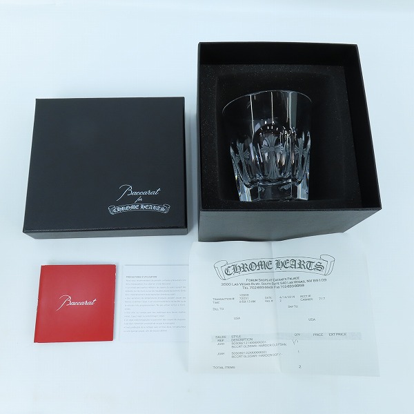 実際に弊社で買取させて頂いたCHROME HEARTS×Baccarat/クロムハーツ×バカラ クロス オールドファッショングラスの画像 9枚目
