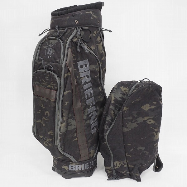 実際に弊社で買取させて頂いたBRIEFING/ブリーフィング CR-5 #02 ゴルフ 9.5型 5分割キャディバッグ マルチカム・ブラック の画像 1枚目