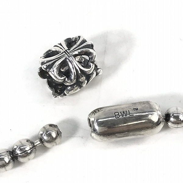 実際に弊社で買取させて頂いたBWL×TUBE/ビルウォールレザー×チューブ 25周年/アニバーサリー ネックレスペンダント/ラージ ボールチェーン付きの画像 4枚目