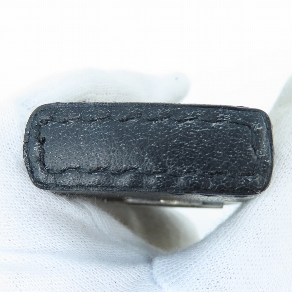 実際に弊社で買取させて頂いたZIPPO/ジッポー Harley-Davidson/ハーレーダビッドソン メタル貼り 革巻き ブラックの画像 4枚目