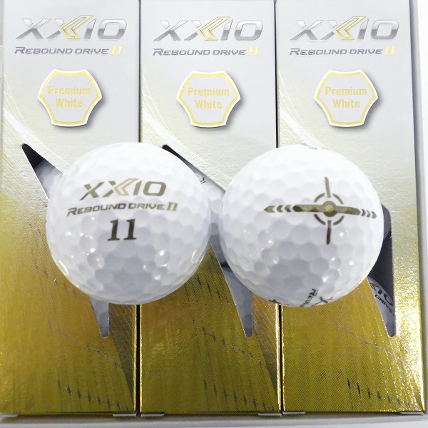 実際に弊社で買取させて頂いた【未使用】DUNLOP/ダンロップ XXIO/ゼクシオ REBOUND DRIVE Ⅱ ゴルフボール プレミアムホワイト 1ダースの画像 1枚目