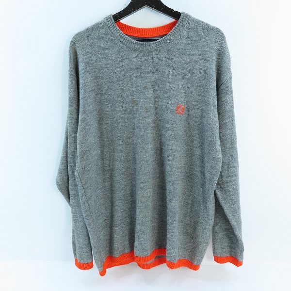 実際に弊社で買取させて頂いた【JPタグ】LOEWE/ロエベ ロゴ刺繍セーター/XL 