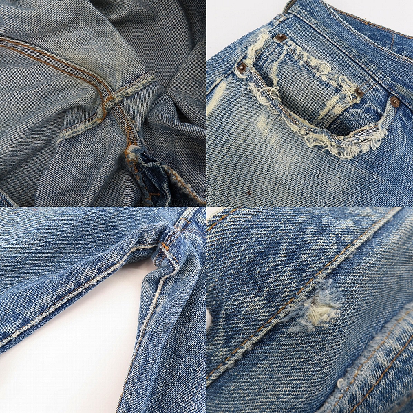実際に弊社で買取させて頂いたLEVI'S/リーバイス ヴィンテージ 70s 501 刻印2/点々/不均等V/ビッグE/セルビッジ デニムパンツW30L30の画像 7枚目