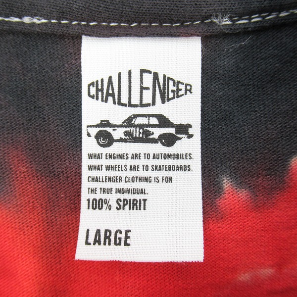 実際に弊社で買取させて頂いた【未使用】CHALLENGER/チャレンジャー TIE DYE BURNING SNAKE 半袖Tシャツ タイダイ CLG-TS 023-011/Lの画像 2枚目