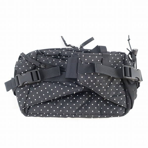 実際に弊社で買取させて頂いたHEAD PORTER/ヘッドポーター WAIST BAG ウエストバッグ 鞄 ドット ブラックの画像 1枚目