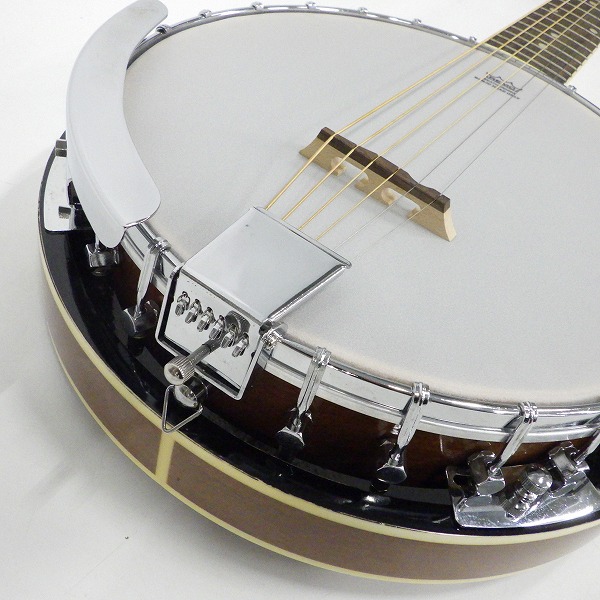 実際に弊社で買取させて頂いた★Aria/アリア SB-10G Guitar Banjo/ギターバンジョー ハードケース付の画像 5枚目