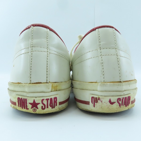 実際に弊社で買取させて頂いたCONVERSE/コンバース ONE STAR/ワンスター スニーカー ホワイト系/レッド 1C044/26.5の画像 1枚目
