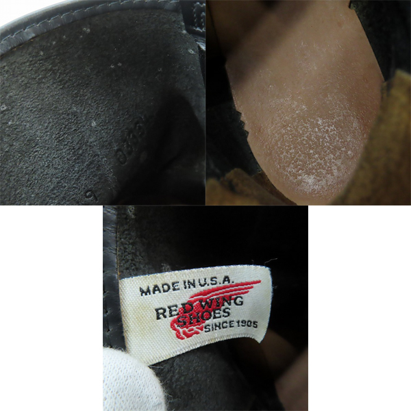 実際に弊社で買取させて頂いたRED WING/レッドウィング 羽タグ PECOS BOOTS/ペコスブーツ ブラック 8169 /7.5Eの画像 7枚目