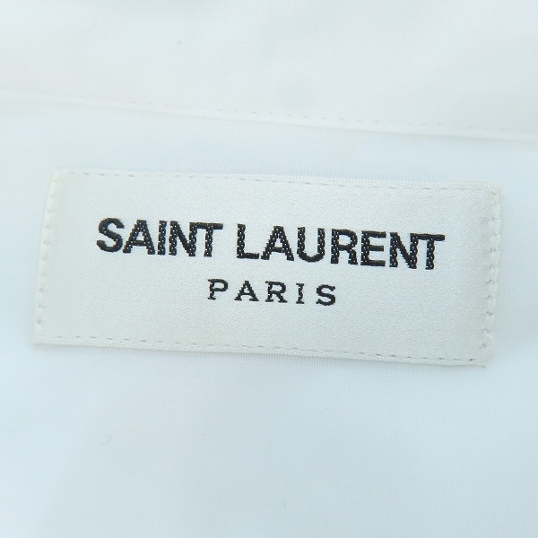 実際に弊社で買取させて頂いた(1)【未使用】SAINT LAURENT/サンローラン 19SS プレーン 長袖シャツ 536096 Y216W/36の画像 2枚目