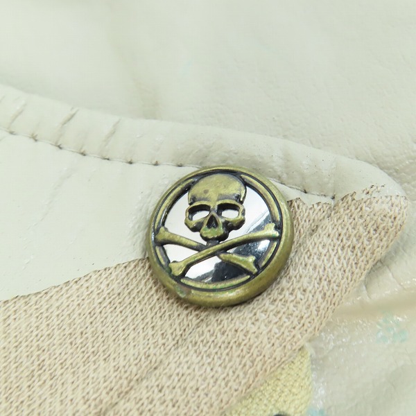 実際に弊社で買取させて頂いたmastermind JAPAN/マスターマインドジャパン スカルボタン ダメージ加工ライダースジャケット MY-TS02-013/Lの画像 5枚目