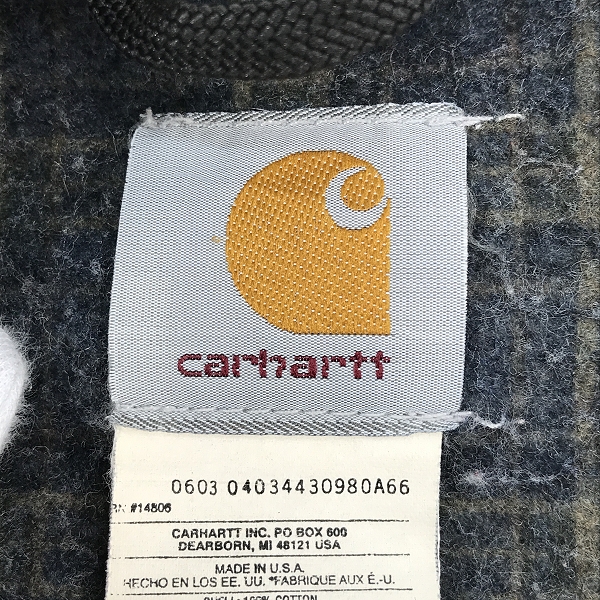 実際に弊社で買取させて頂いたCarhartt/カーハート Detroit Jacket/デトロイトジャケット ダック USA製 J97PTL/XLの画像 2枚目