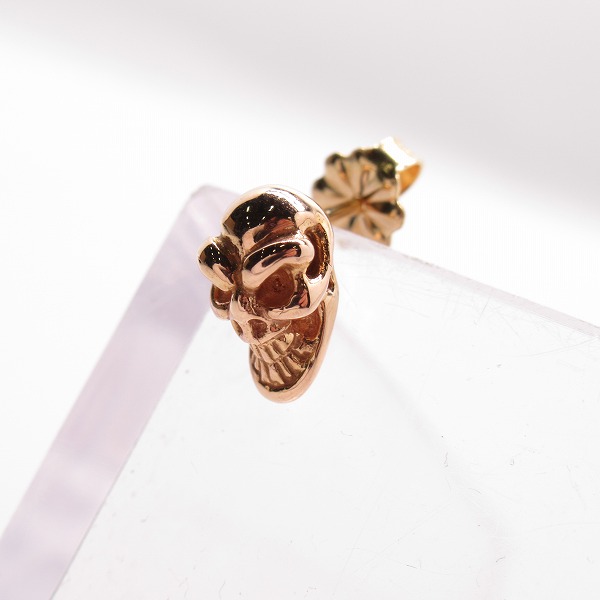 実際に弊社で買取させて頂いたBWL/ビルウォールレザー スカル 18K スタッドピアス