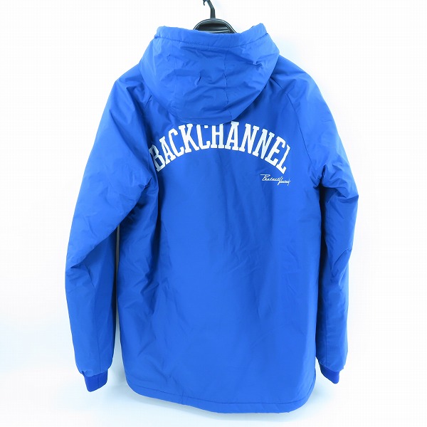 実際に弊社で買取させて頂いたBackChannel/バックチャンネル バックロゴ フーデッド 中綿 ジャケット Lの画像 1枚目