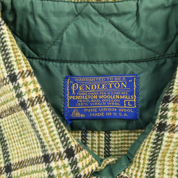 実際に弊社で買取させて頂いたPENDLETON/ペンドルトン ウールチェックシャツ/Lの画像 2枚目