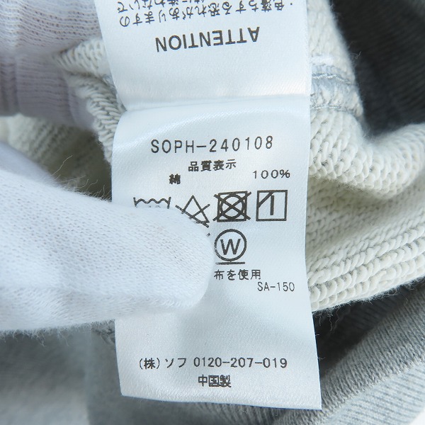 実際に弊社で買取させて頂いた(1)【未使用】SOPHNET./ソフネット DAZN with YOICHIRO UCHIDA SHINJI ONO/小野伸二 HOODIE SOPH-240108/XLの画像 3枚目