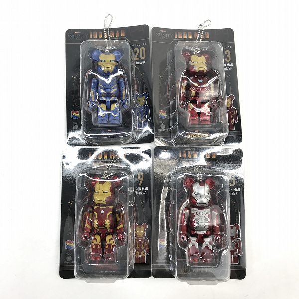 実際に弊社で買取させて頂いた【おまとめ/未開封】Happyくじ BE@RBRICK/ベアブリック アイアンマン マーク5/43/50/レスキュー 等の画像 1枚目