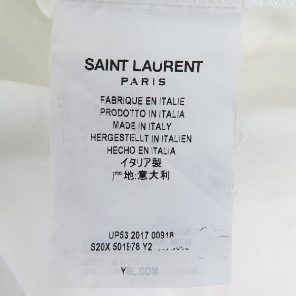 実際に弊社で買取させて頂いた【JPタグ】SAINT LAURENT PARIS/サンローランパリ 長袖シャツ/ドレスシャツ 501978/41の画像 4枚目
