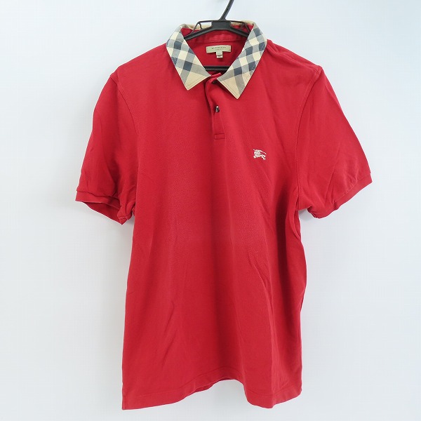 実際に弊社で買取させて頂いたBURBERRY LONDON/バーバリーロンドン チェック柄切替 半袖ポロシャツ/XL