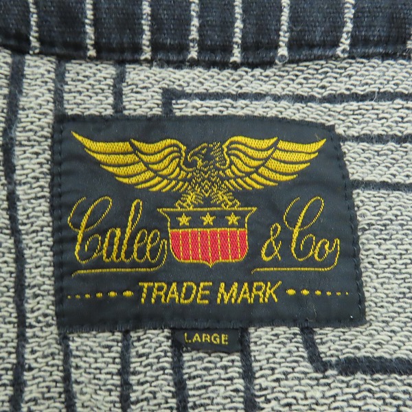 実際に弊社で買取させて頂いたCALEE/キャリー Square Jacquard Denim Oversize Cardigan/スクエア ジャガードデニム オーバーサイズ カーディガン/Lの画像 2枚目