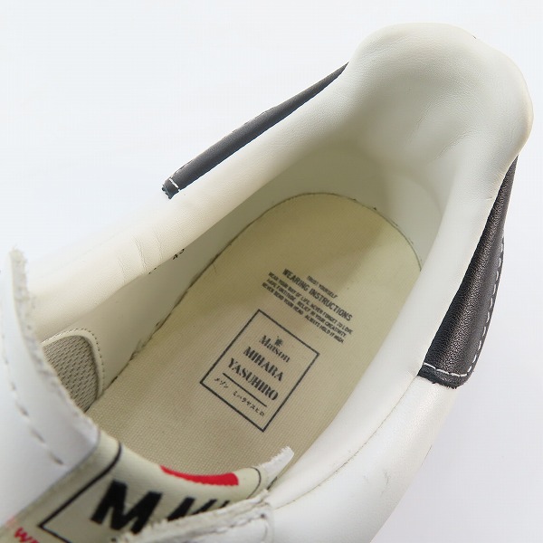 実際に弊社で買取させて頂いたMaison MIHARA YASUHIRO/メゾンミハラヤスヒロ Sole Shellcap Leather レザースニーカー ホワイト A06FW702/43 の画像 4枚目