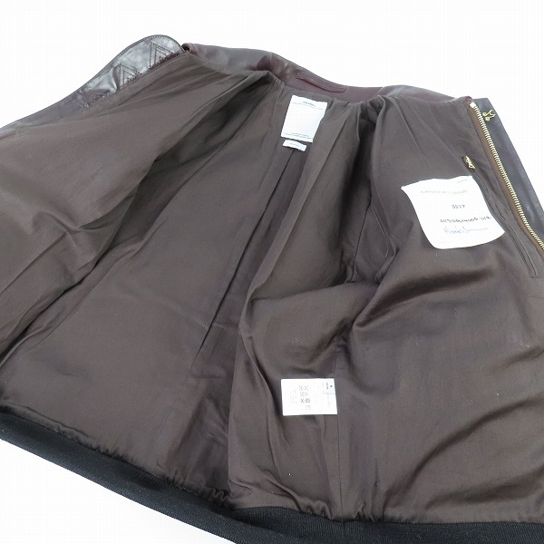 実際に弊社で買取させて頂いたvisvim/ビズビム ELMENDORF JKT IT (VEGGIE) レザージャケット 中村ヒロキ着用 シリアル入り バーガンディ 0117105014005/1の画像 5枚目