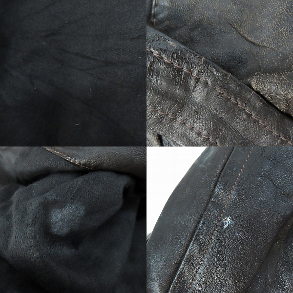 実際に弊社で買取させて頂いたEuro Vintage/ユーロヴィンテージ Napredak Tešanj社製 レザー ジャケット /50ベルト付の画像 8枚目