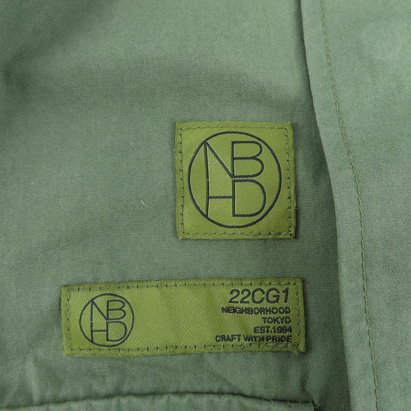 実際に弊社で買取させて頂いたNEIGHBORHOOD/ネイバーフッド 22SS WEATHER SHORT/CN-JK ジャケット 221SPNH-JKM01/Lの画像 5枚目