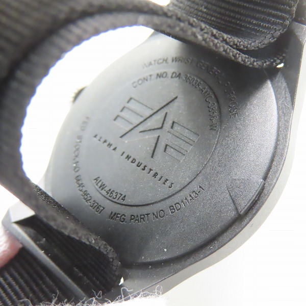 実際に弊社で買取させて頂いたALPHA INDUSTRIES/アルファインダストリーズ ミリタリーウォッチ ALW-46374の画像 3枚目