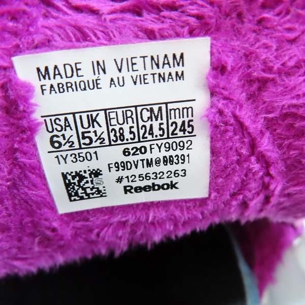実際に弊社で買取させて頂いたReebok/リーボック MINIONS/ミニオンズ CLASSIC INSTAPUMP FURY MU "VICIOUS 6" &amp; CLUB C "VICIOUS 6" FY9092/24の画像 5枚目